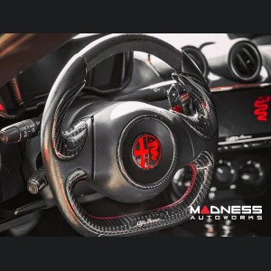 Alfa Romeo 4C Carbon Fiber Paddle Shifters - Red Accent 